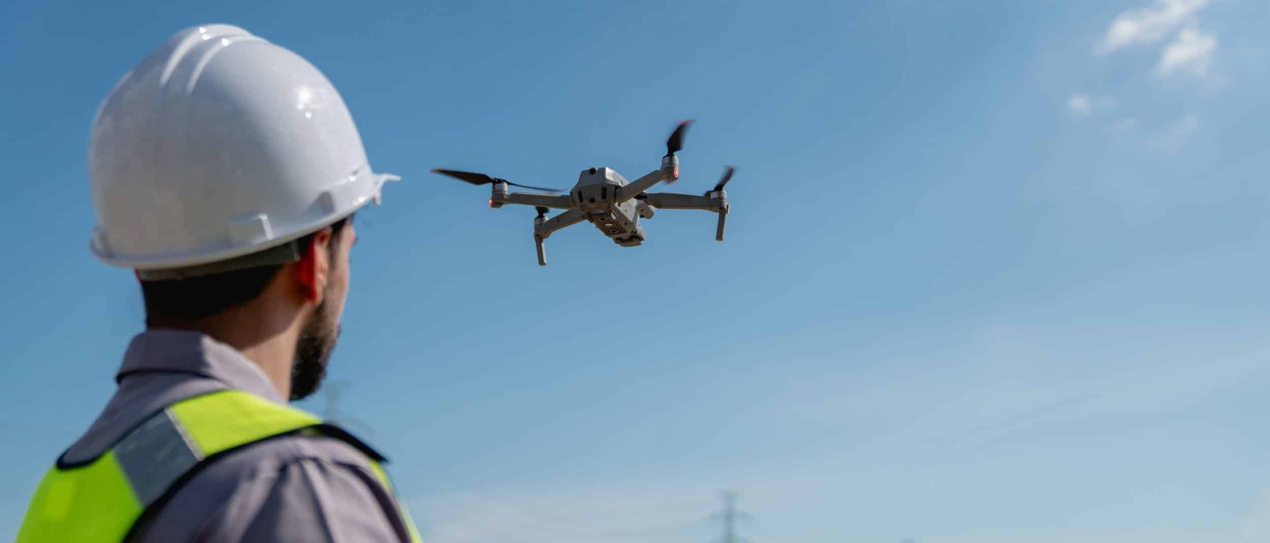 a drone flying in the air