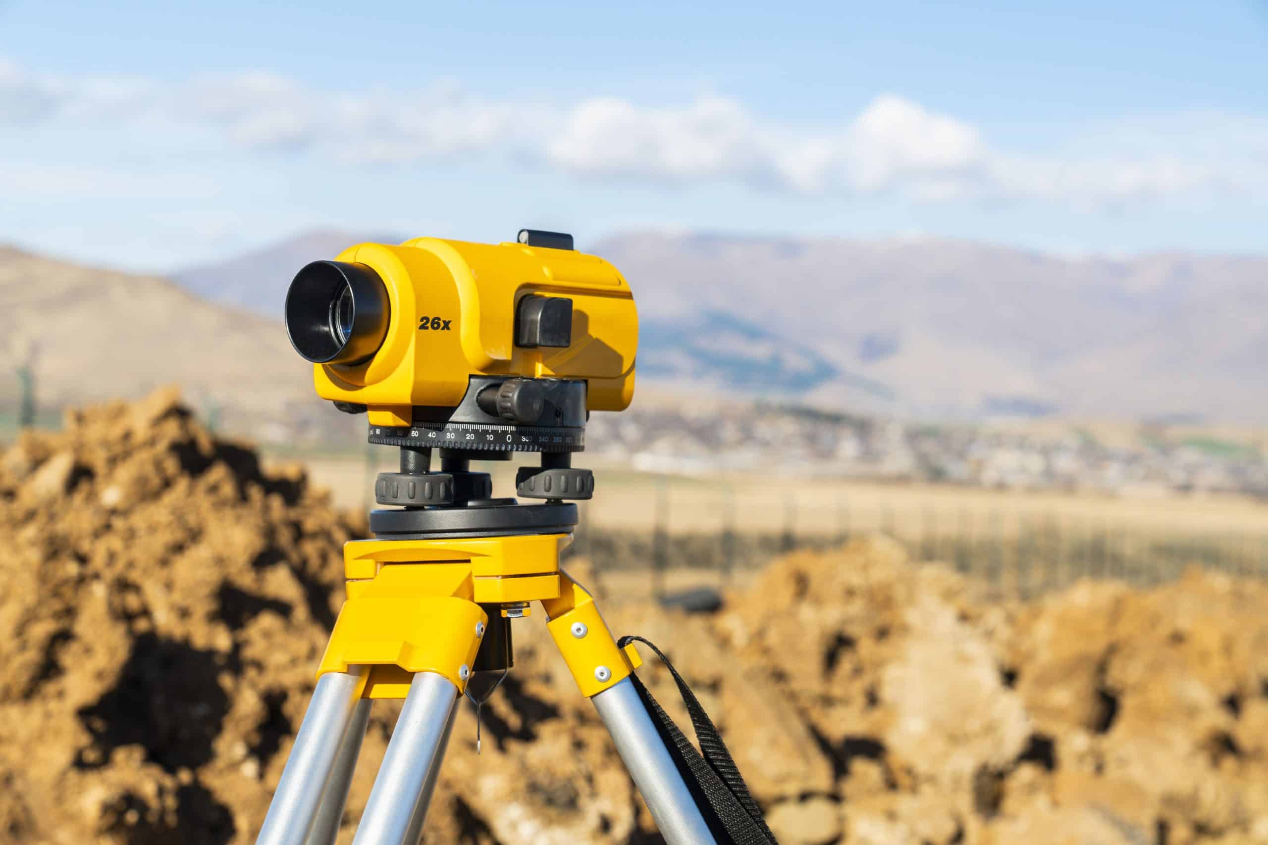 a yellow object on a tripod